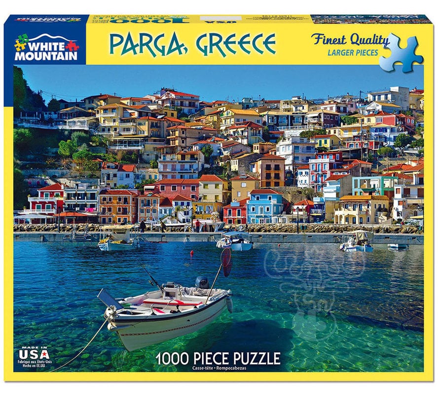 White Mountain Parga Greece Puzzle 1000pcs