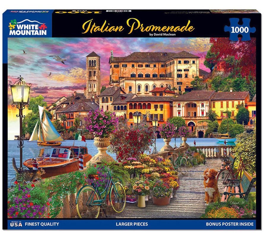 White Mountain Italian Promenade Puzzle 1000pcs