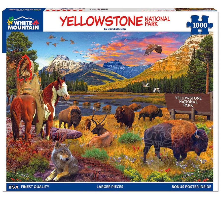 White Mountain Yellowstone National Park Puzzle 1000pcs