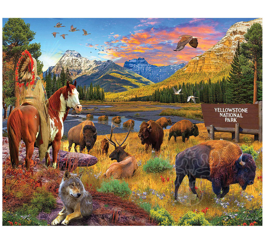 White Mountain Yellowstone National Park Puzzle 1000pcs