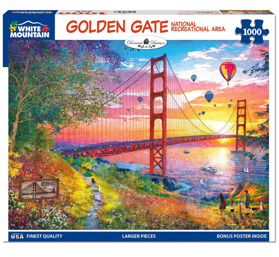 White Mountain Golden Gate Puzzle 1000pcs