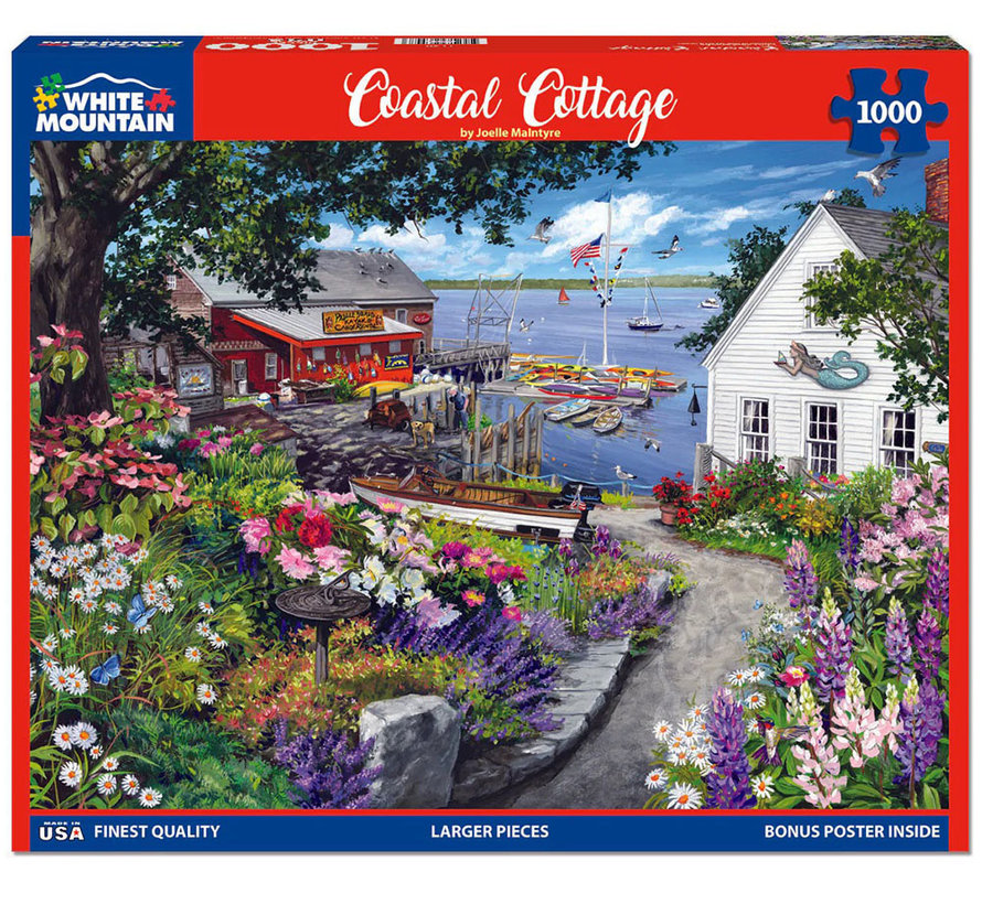 White Mountain Coastal Cottage Puzzle 1000pcs