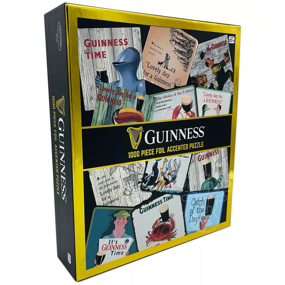 Front Porch Classics Guinness Coaster Foil Accented Puzzle 1000pcs