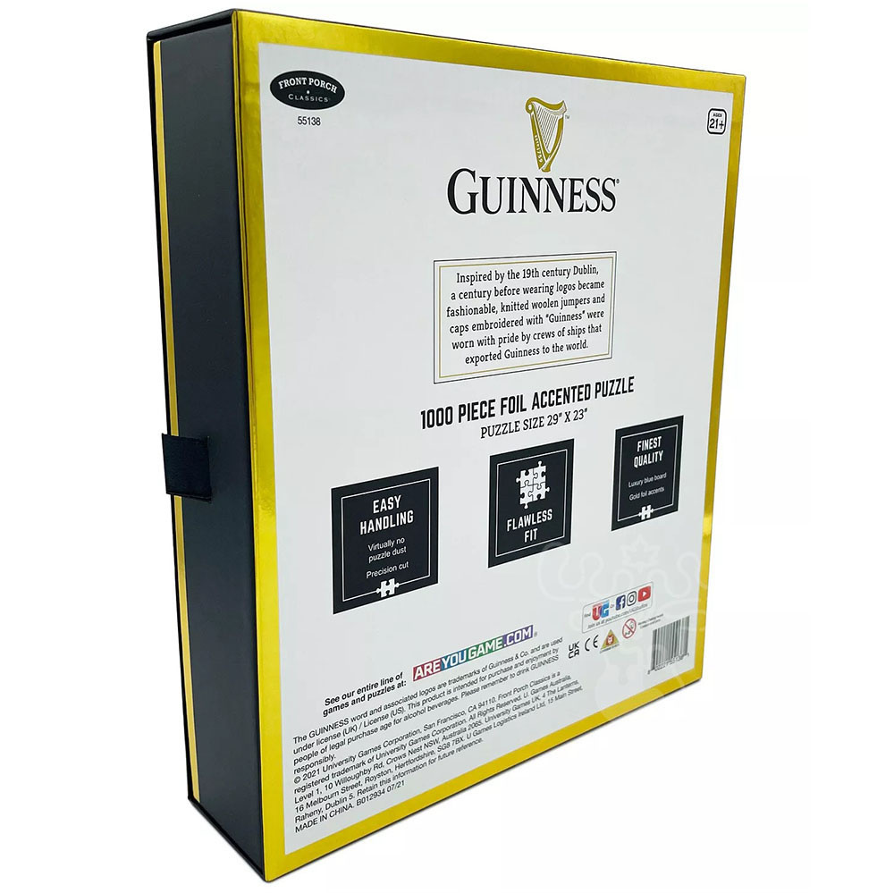 Front Porch Classics Guinness Coaster Foil Accented Puzzle 1000pcs