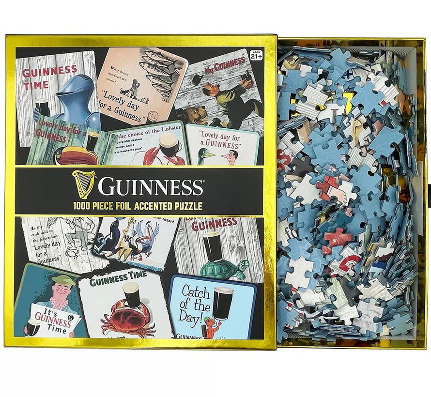 Front Porch Classics Guinness Coaster Foil Accented Puzzle 1000pcs