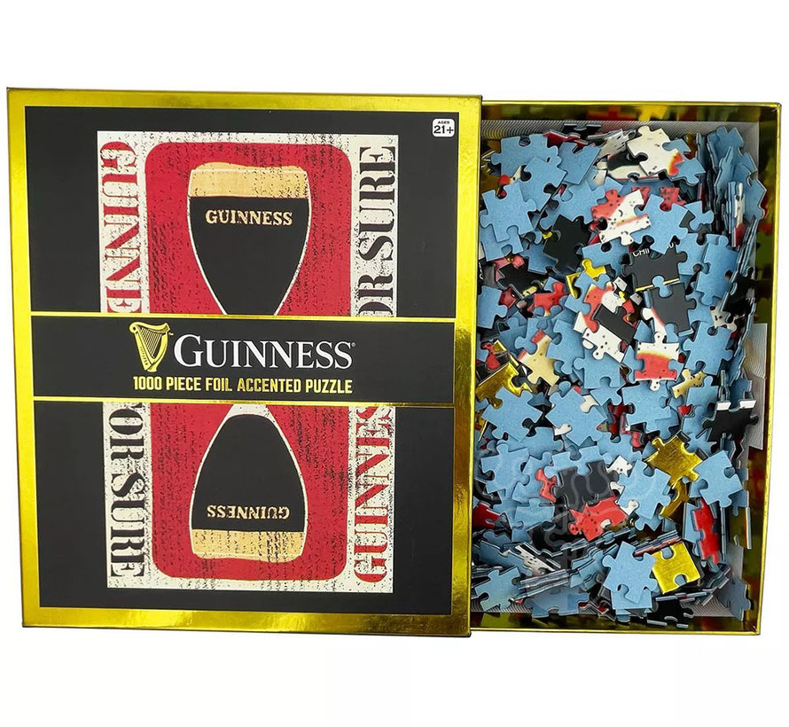 FINAL SALE Front Porch Classics Guinness Retro Foil Accented Puzzle 1000pcs