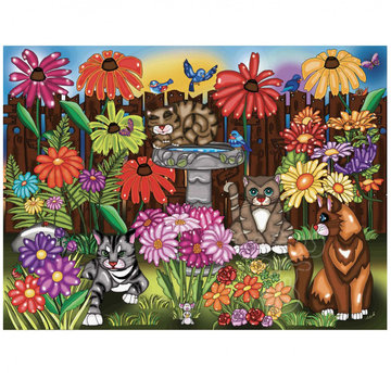 JaCaRou Puzzles JaCaRou Garden Cats / Chats de Jardin Puzzle 1000pcs