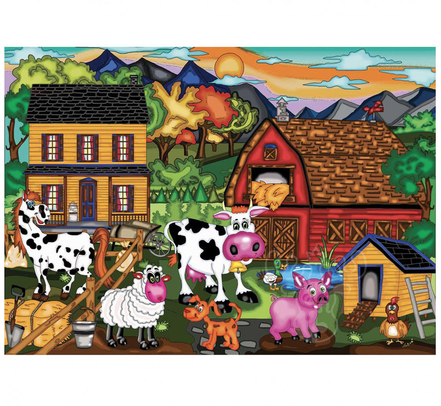 JaCaRou Happy Farm / La Ferme Joyeuse Puzzle 1000pcs