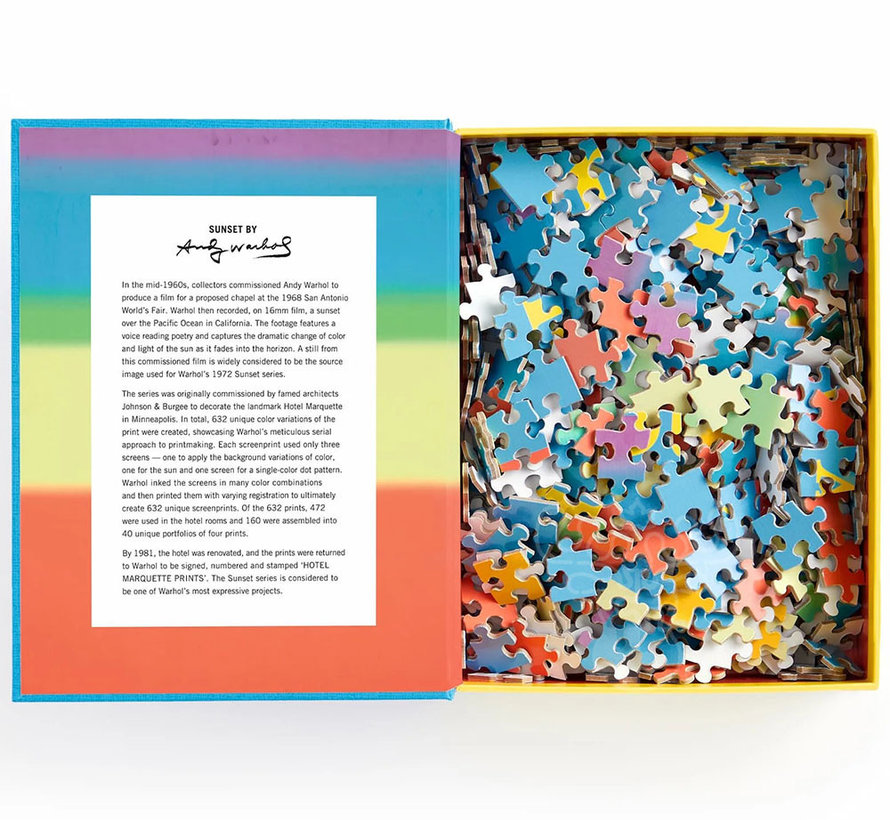 Galison Andy Warhol Sunset, 1972 Puzzle 500pcs in a Book Box