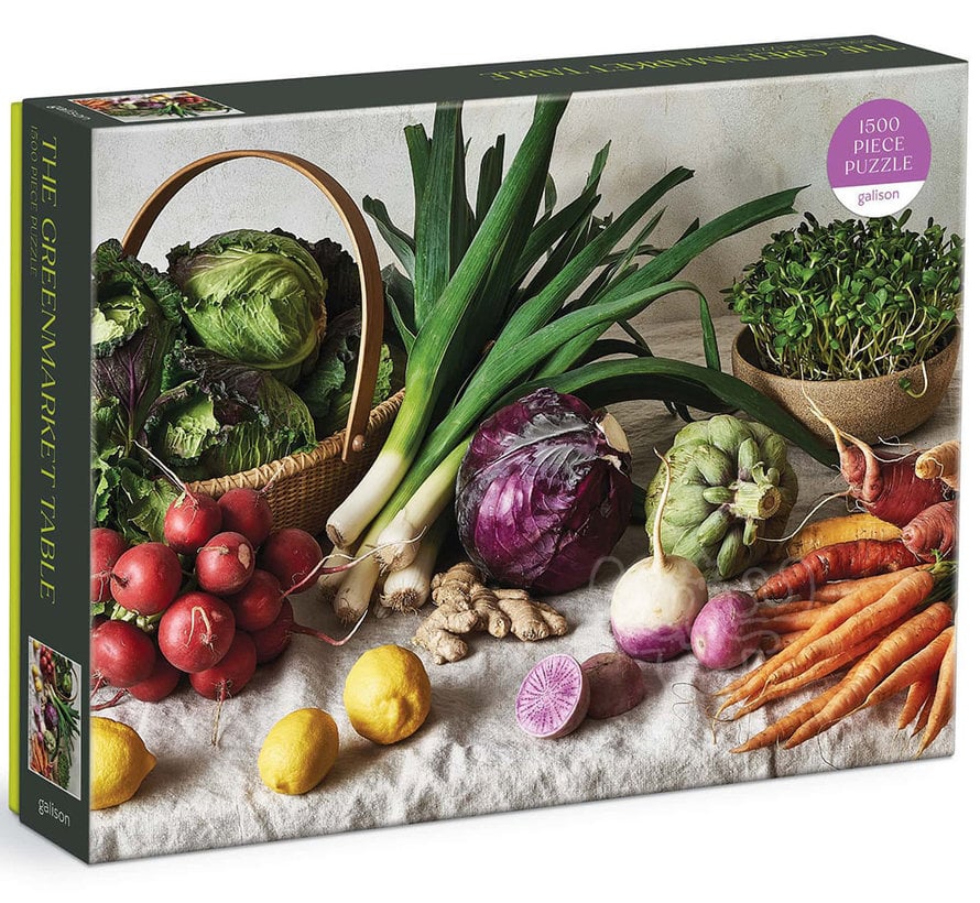 Galison The Greenmarket Table Puzzle 1500pcs