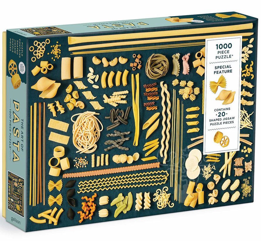 Galison The Art of Pasta Puzzle 1000pcs contains 20 Shaped Pieces