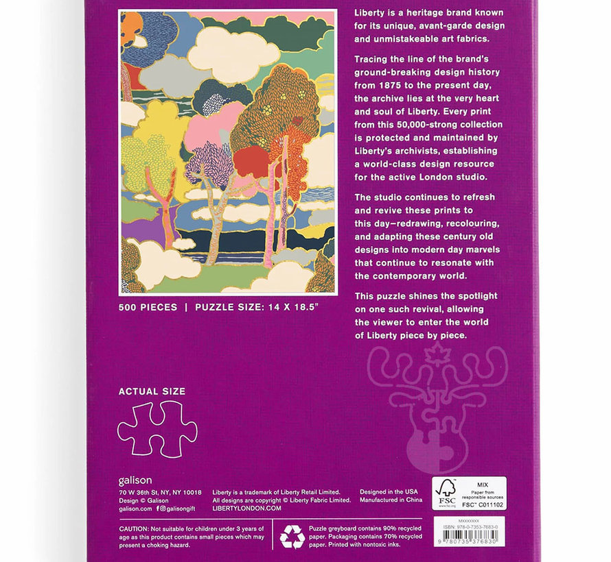 Galison Liberty Prospect Road Puzzle 500pcs in a Book Box