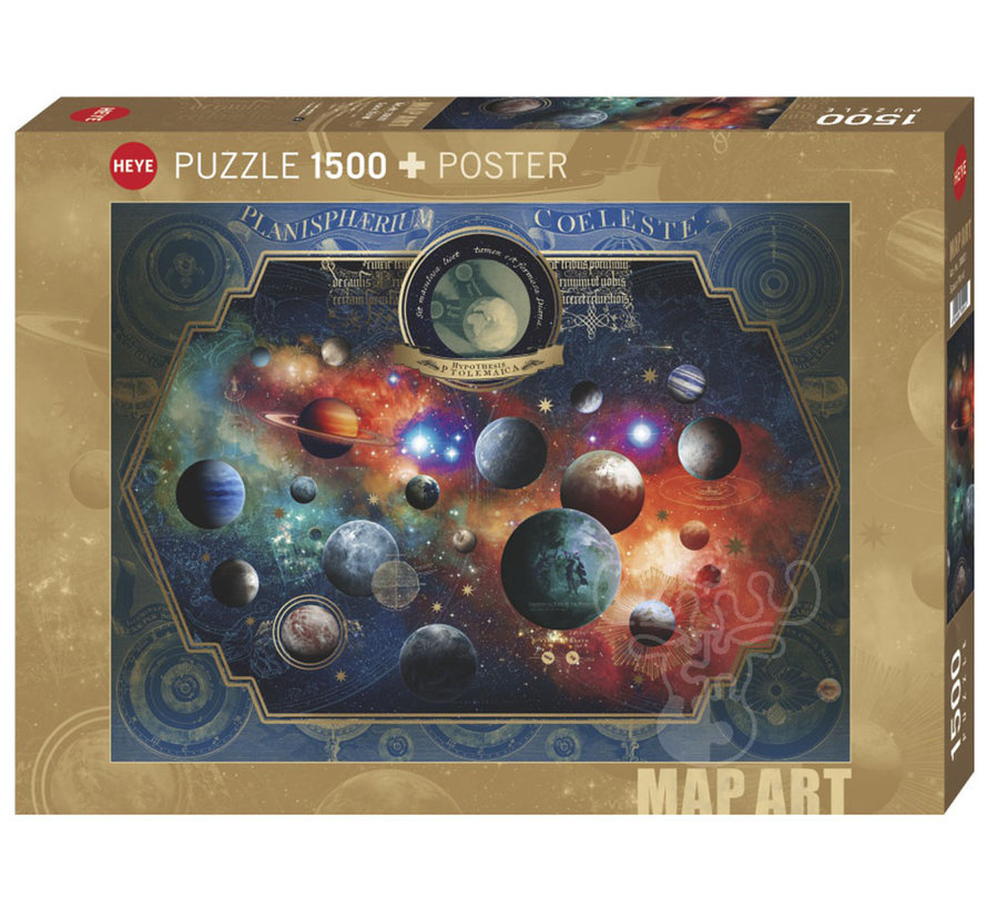 Heye Map Art Space World Puzzle 1500pcs