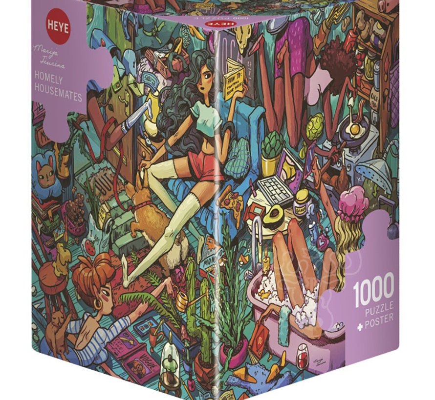Heye Homely Housemates Puzzle 1000pcs Triangle Box