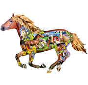 SunsOut SunsOut Horse Farm Shaped Puzzle 800pcs