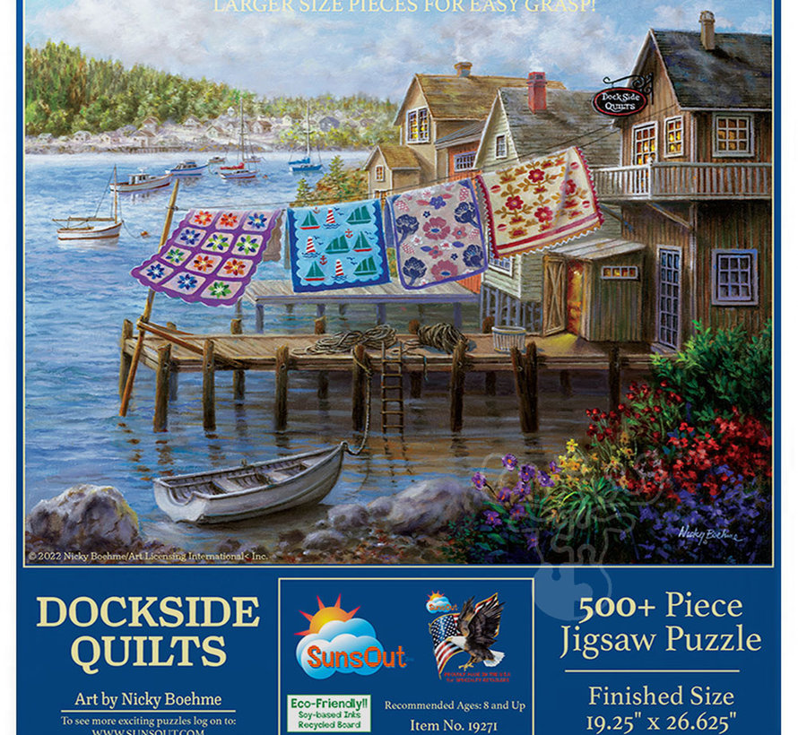 SunsOut Dockside Quilts Puzzle 500pcs+