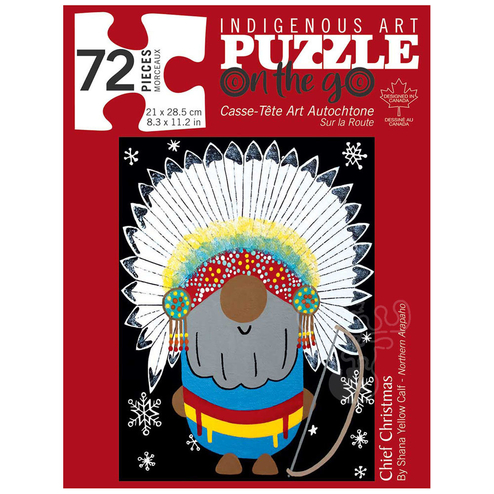 Indigenous Collection Chief Christmas Puzzle 72pcs Puzzles Canada