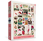 New York Puzzle Co. Vintage Collection: Flamingos and Flowers Puzzle 1000pcs