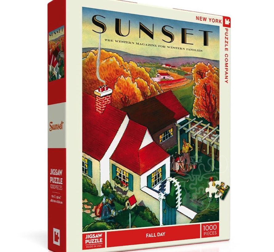 New York Puzzle Co. Sunset: Fall Day Puzzle 1000pcs