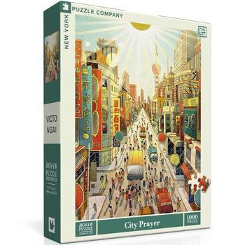 New York Puzzle Company New York Puzzle Co. Victo Ngai: City Prayer Puzzle 1000pcs