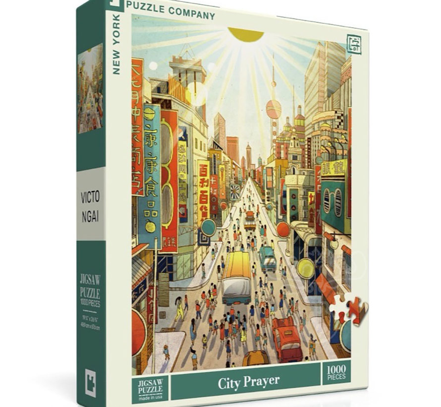 New York Puzzle Co. Victo Ngai: City Prayer Puzzle 1000pcs