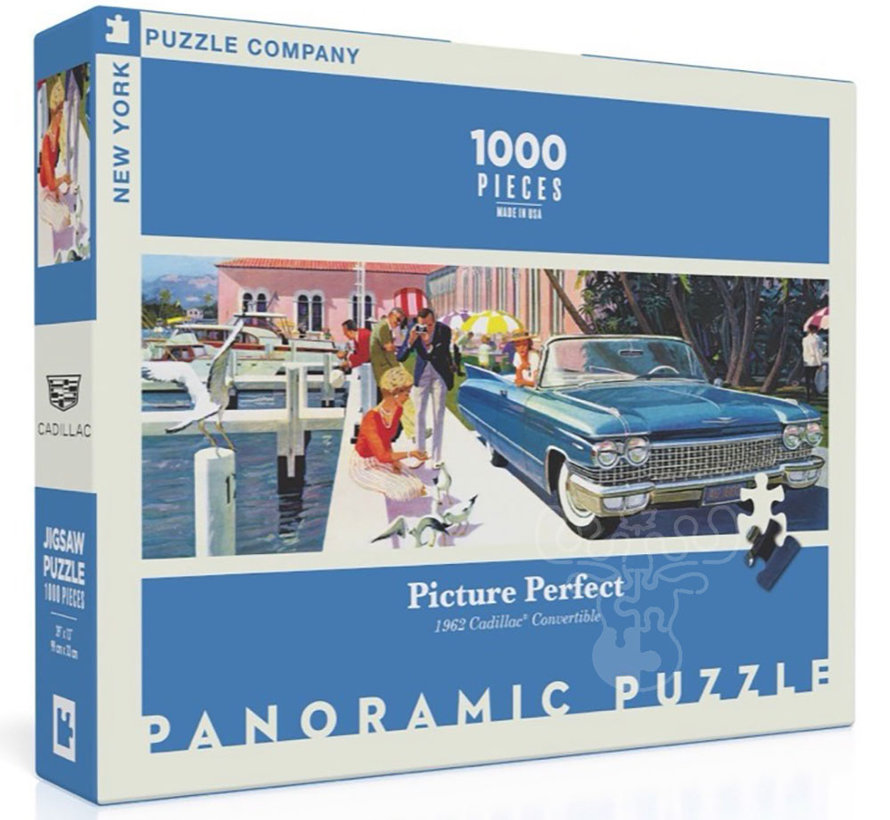 New York Puzzle Co. General Motors: Picture Perfect Panoramic Puzzle 1000pcs