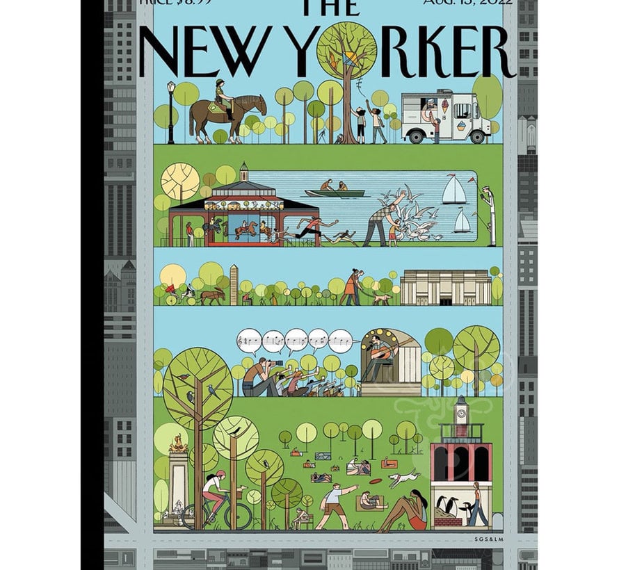 New York Puzzle Co. The New Yorker: Central Park Lark Puzzle 500pcs