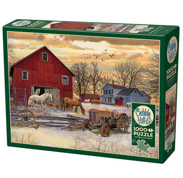 Cobble Hill Puzzles Cobble Hill Winter on the Farm Puzzle 1000pcs