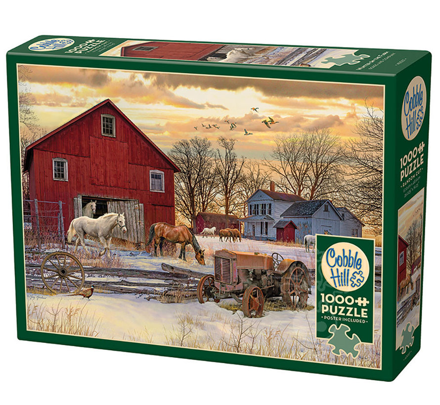 Cobble Hill Winter on the Farm Puzzle 1000pcs