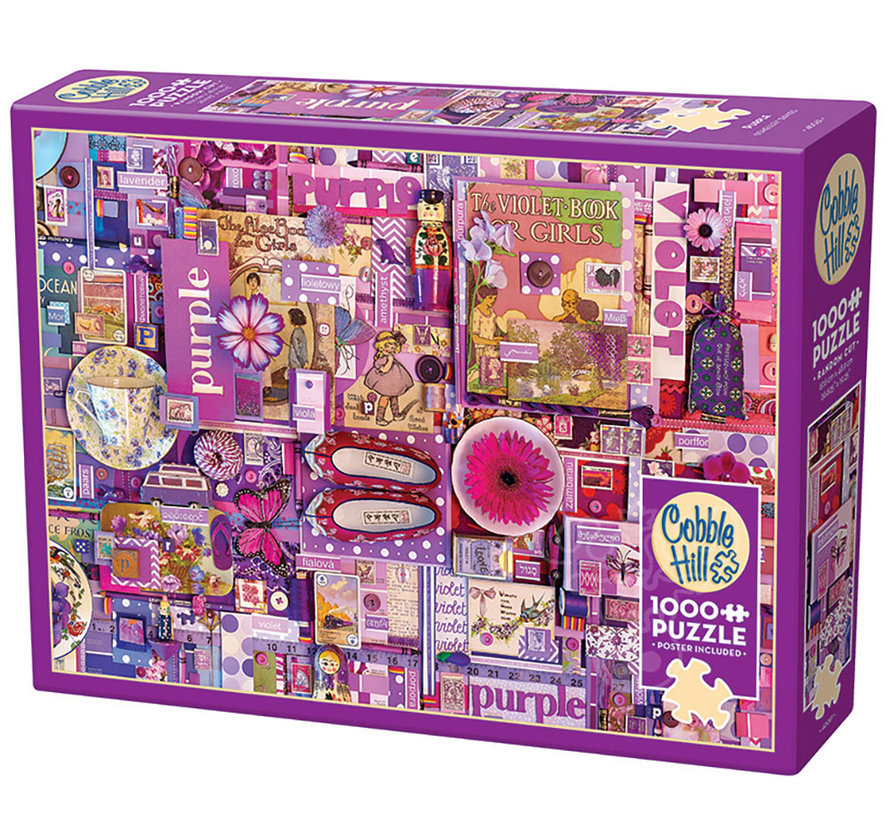 Cobble Hill Rainbow Collection Purple Puzzle 1000pcs