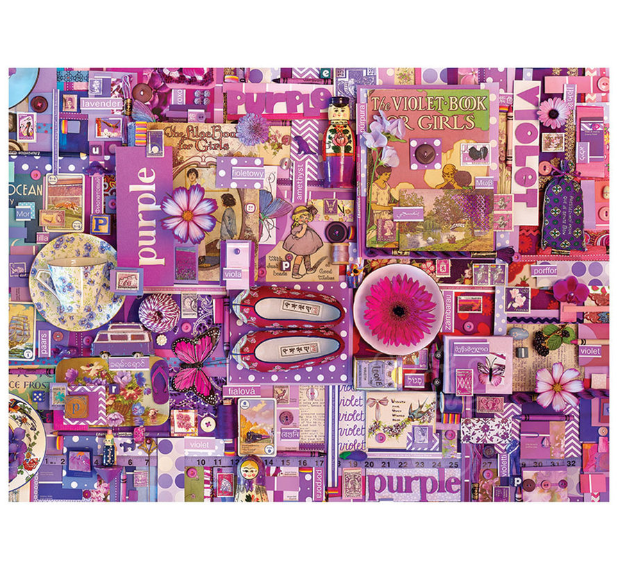 Cobble Hill Rainbow Collection Purple Puzzle 1000pcs