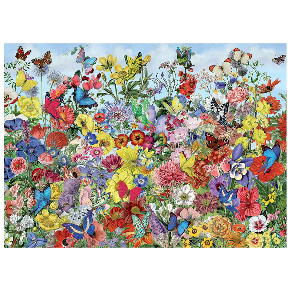 Portable Butterfly And Caterpillar Puzzle Garden Set With Scissors