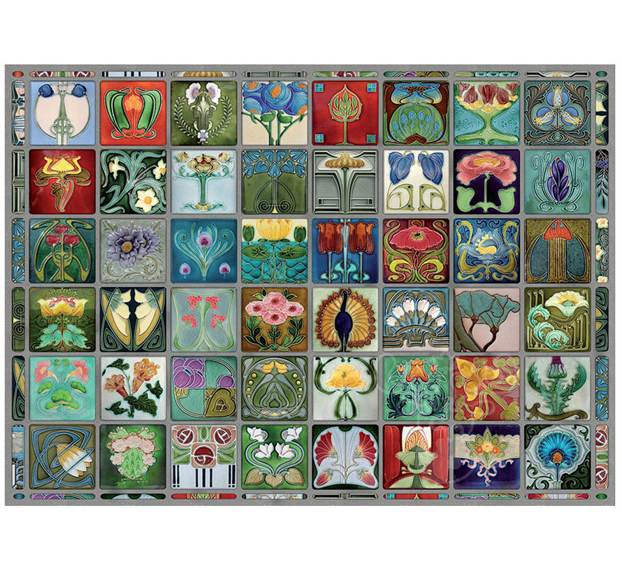 Cobble Hill Art Nouveau Tiles Puzzle 1000pcs