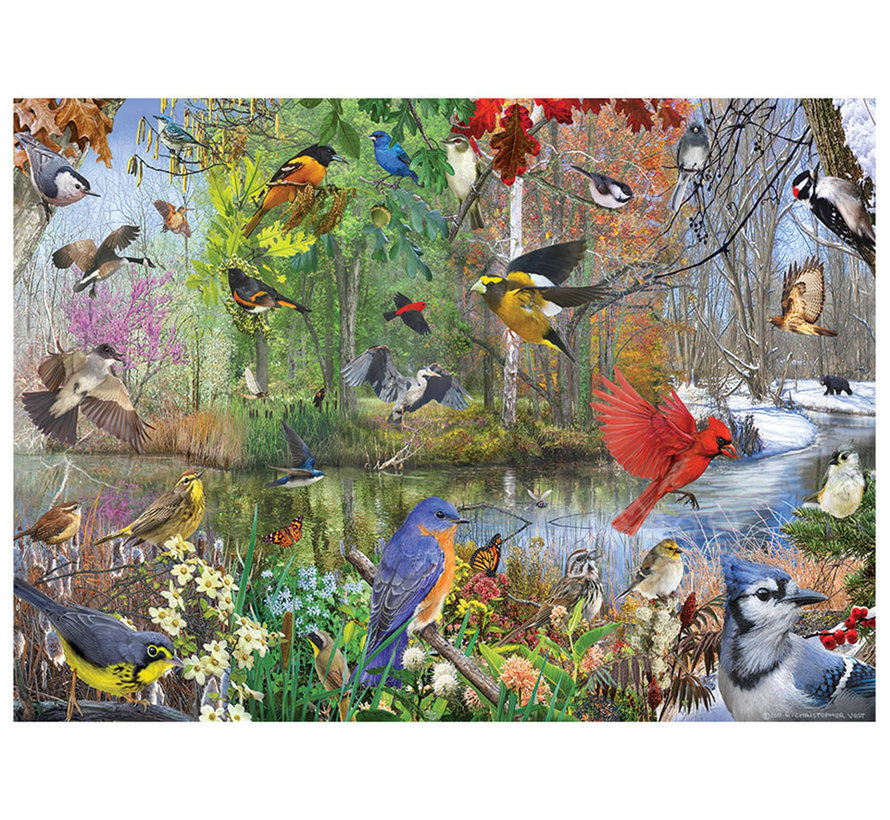 Cobble Hill Birds of the Season Puzzle 1000pcs
