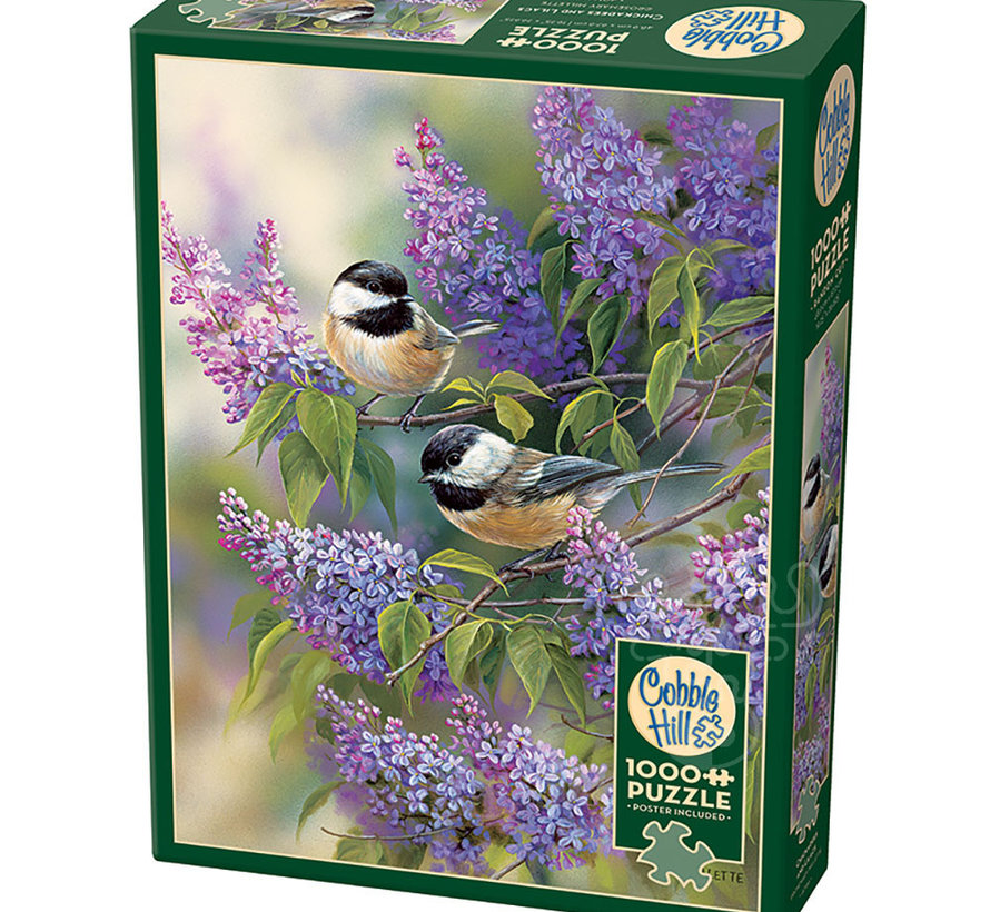 Cobble Hill Chickadees and Lilacs Puzzle 1000pcs