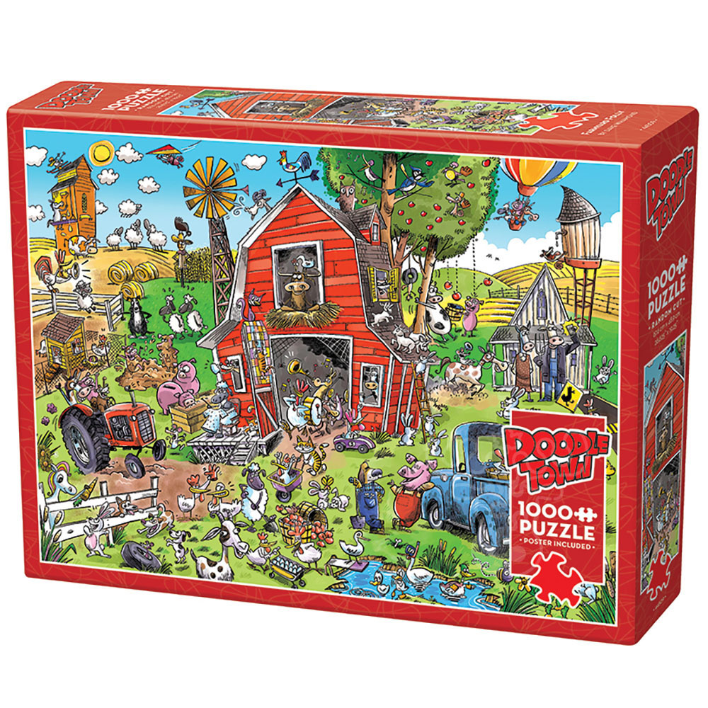 Cobble Hill DoodleTown Farmyard Folly Puzzle 1000pcs Puzzles Canada