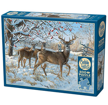Cobble Hill Puzzles Cobble Hill Winter Deer Puzzle 500pcs