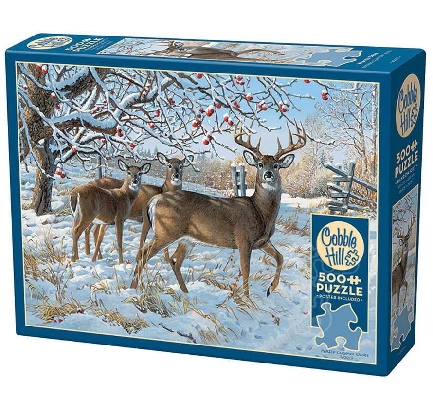 Cobble Hill Winter Deer Puzzle 500pcs