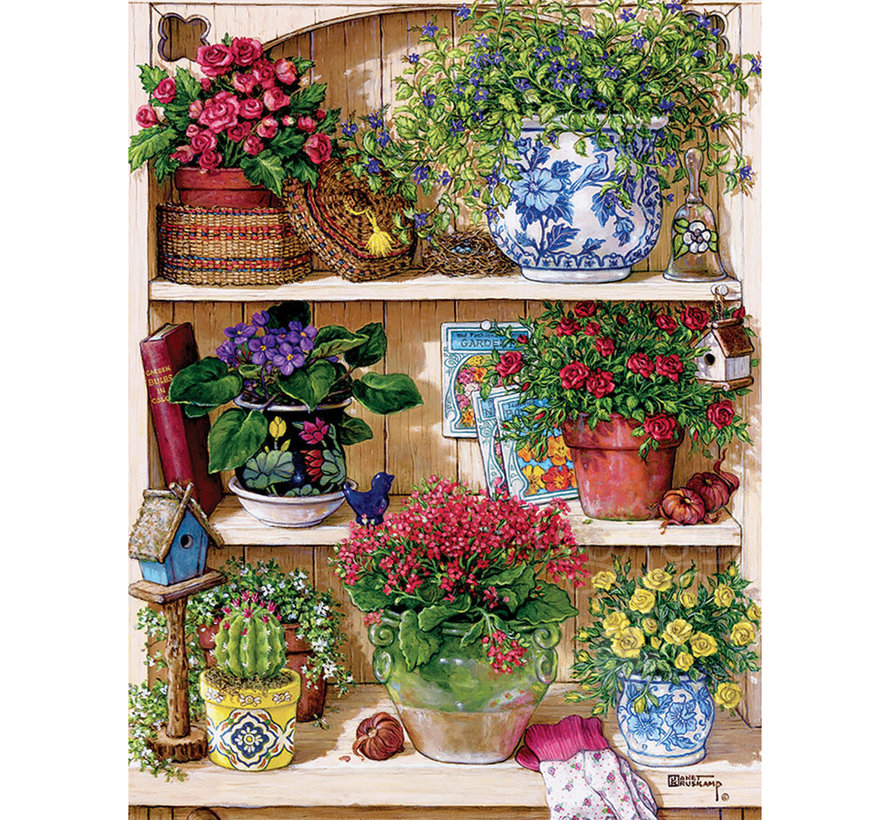 Cobble Hill Flower Cupboard Puzzle 500pcs