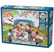 Cobble Hill Puzzles Cobble Hill Country Truck in Spring Puzzle 500pcs