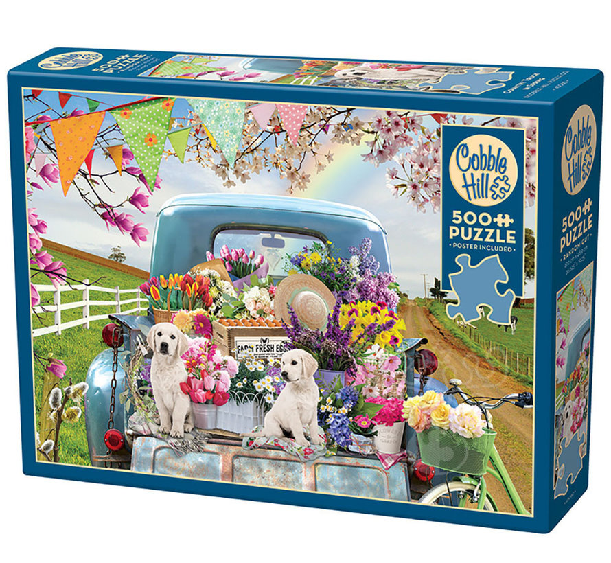 Cobble Hill Country Truck in Spring Puzzle 500pcs