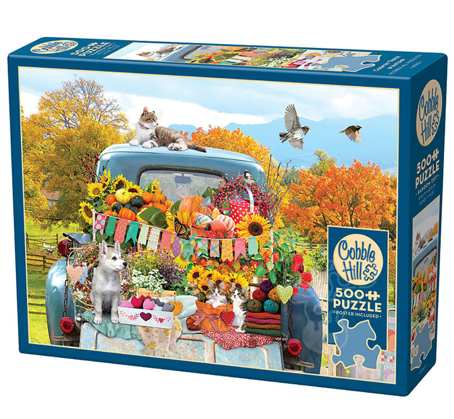 Cobble Hill Country Truck in Autumn Puzzle 500pcs
