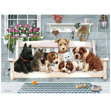 Cobble Hill Puzzles Cobble Hill Porch Pals Family Puzzle 350pcs