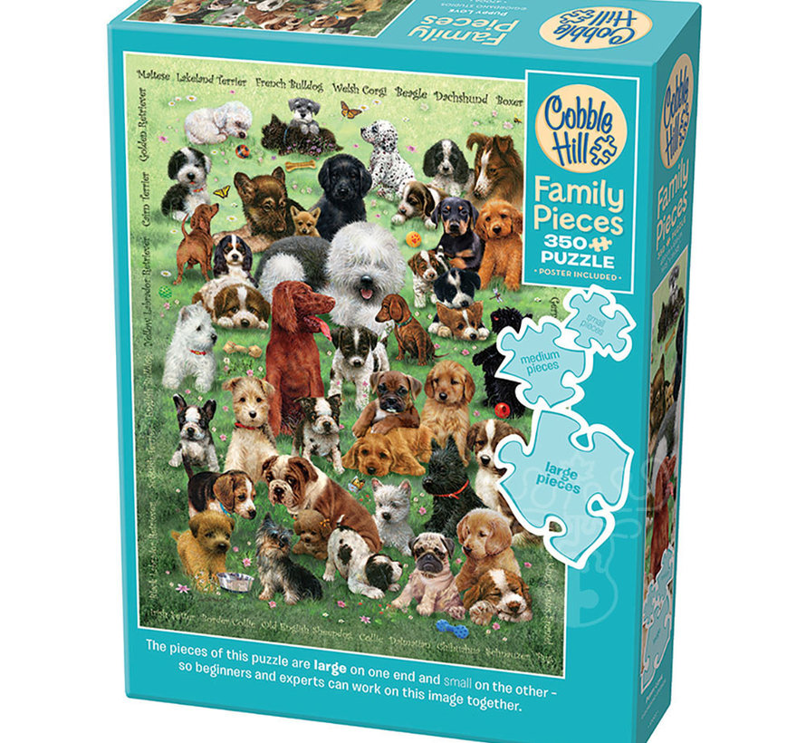 Cobble Hill Puppy Love Family Puzzle 350pcs