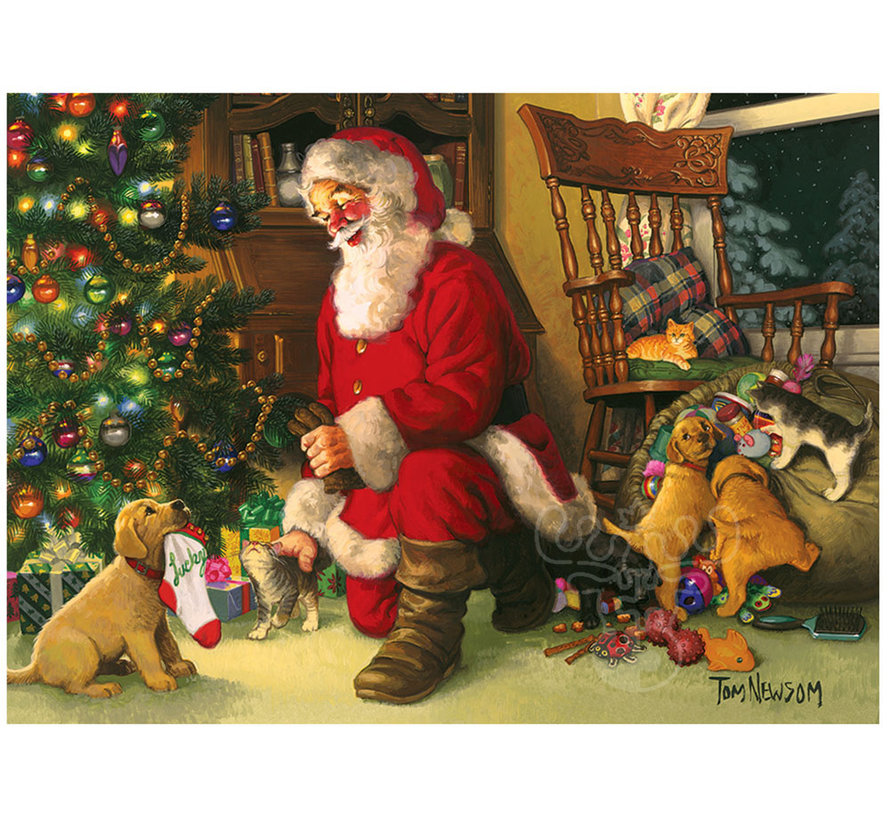 Cobble Hill Santa's Lucky Stocking Family Puzzle 350pcs