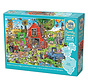 Cobble Hill DoodleTown: Farmyard Folly Family Puzzle 350pcs