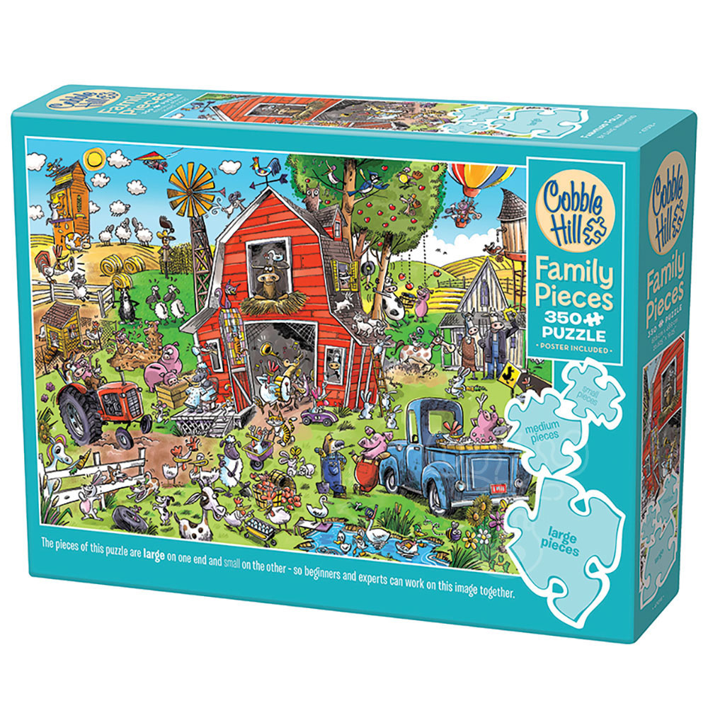 Cobble Hill Puzzle 1000 Pezzi – DoodleTown: Thanksgiving Togetherness – Poster Incluso – Fatto In USA