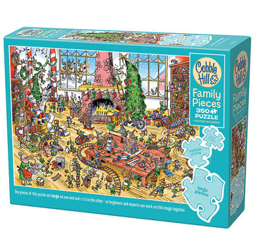 Cobble Hill Puzzles Cobble Hill DoodleTown: Elves at Work Family Puzzle 350pcs