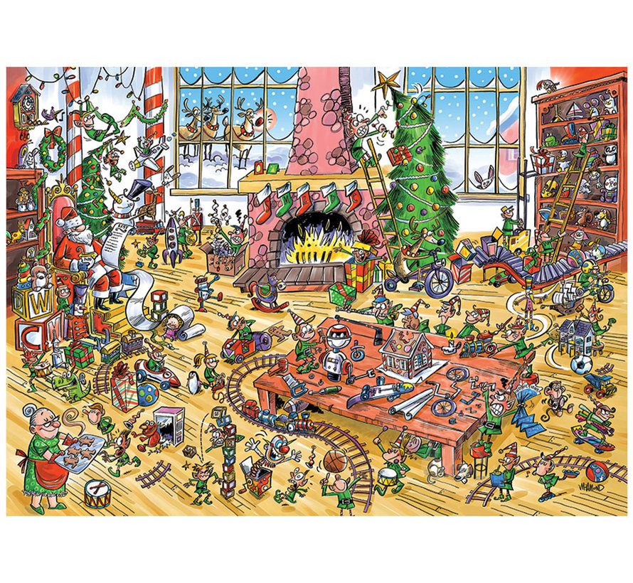 Cobble Hill DoodleTown: Elves at Work Family Puzzle 350pcs