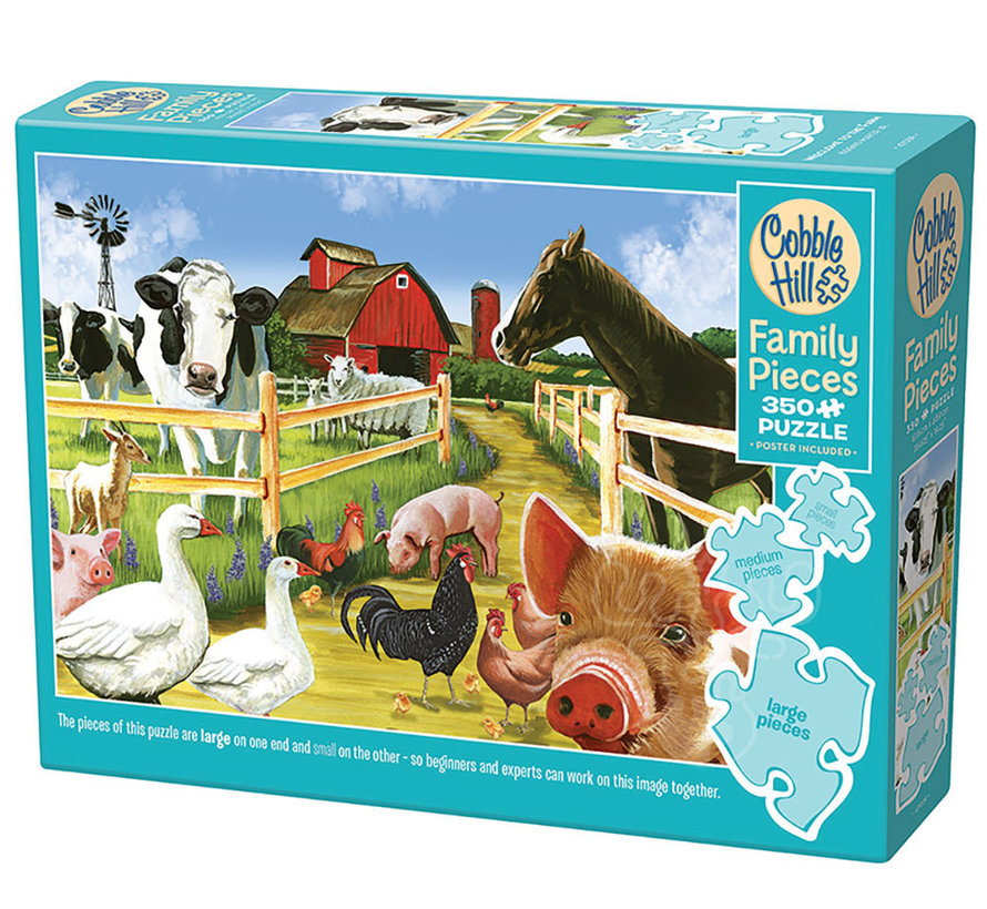 Cobble Hill Welcome to the Farm Family Puzzle 350pcs
